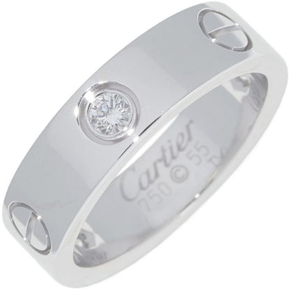 Cartier Ring 18K White Gold Diamond 3P (022ct) Love Ring Half Diamond B40325
