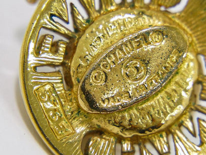 Authentic Chanel Coco Mark Faux Pearl Pendant Top Pen Top GP Gold Plated White