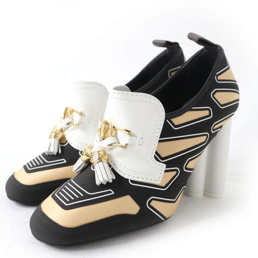 Louis Vuitton Swift Line LV Logo Hardware Tasseled Booties Multicolor 36 Women