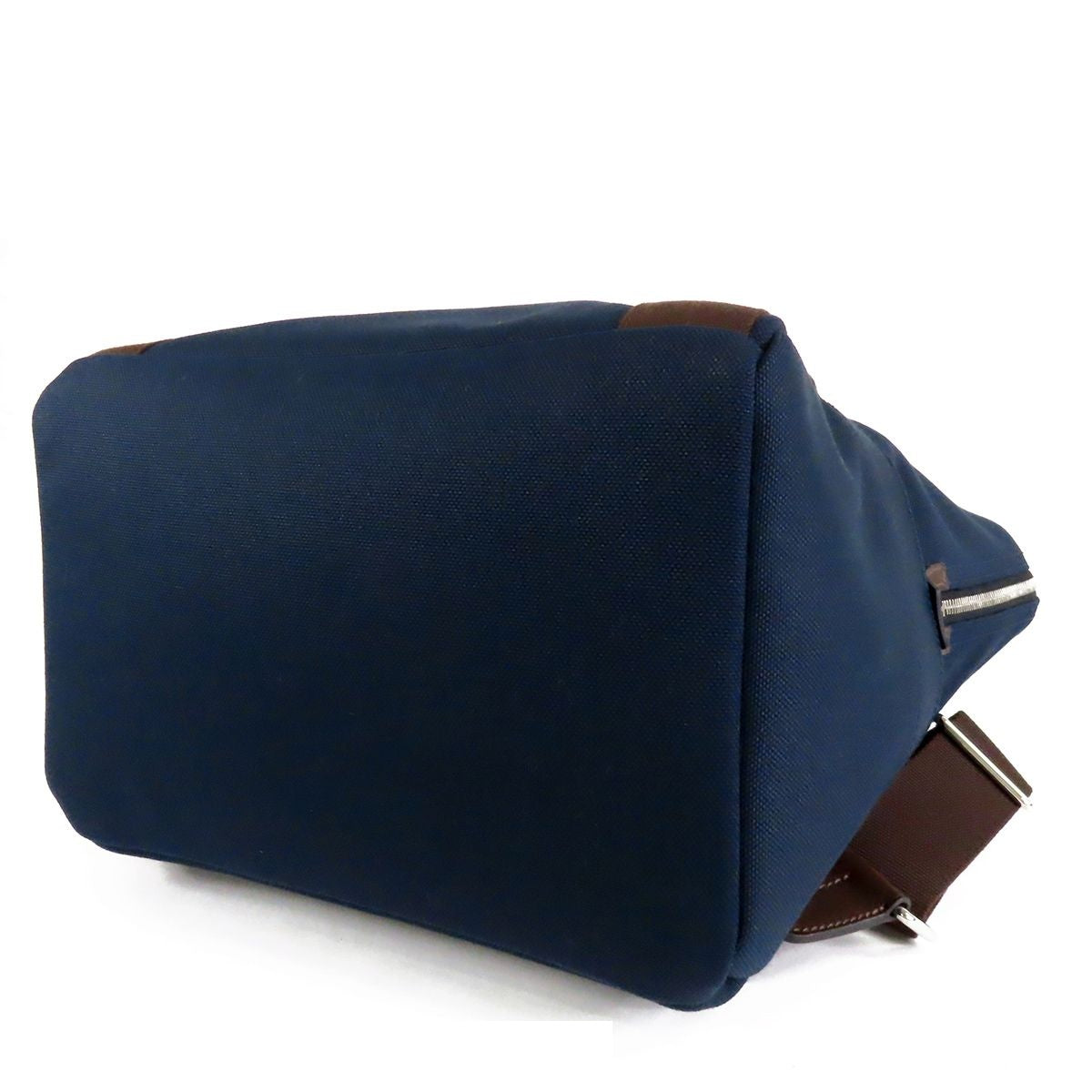 Hermes Sac de Panthere Je Gloom Navy Orange Silver Canvas Backpack — view 3