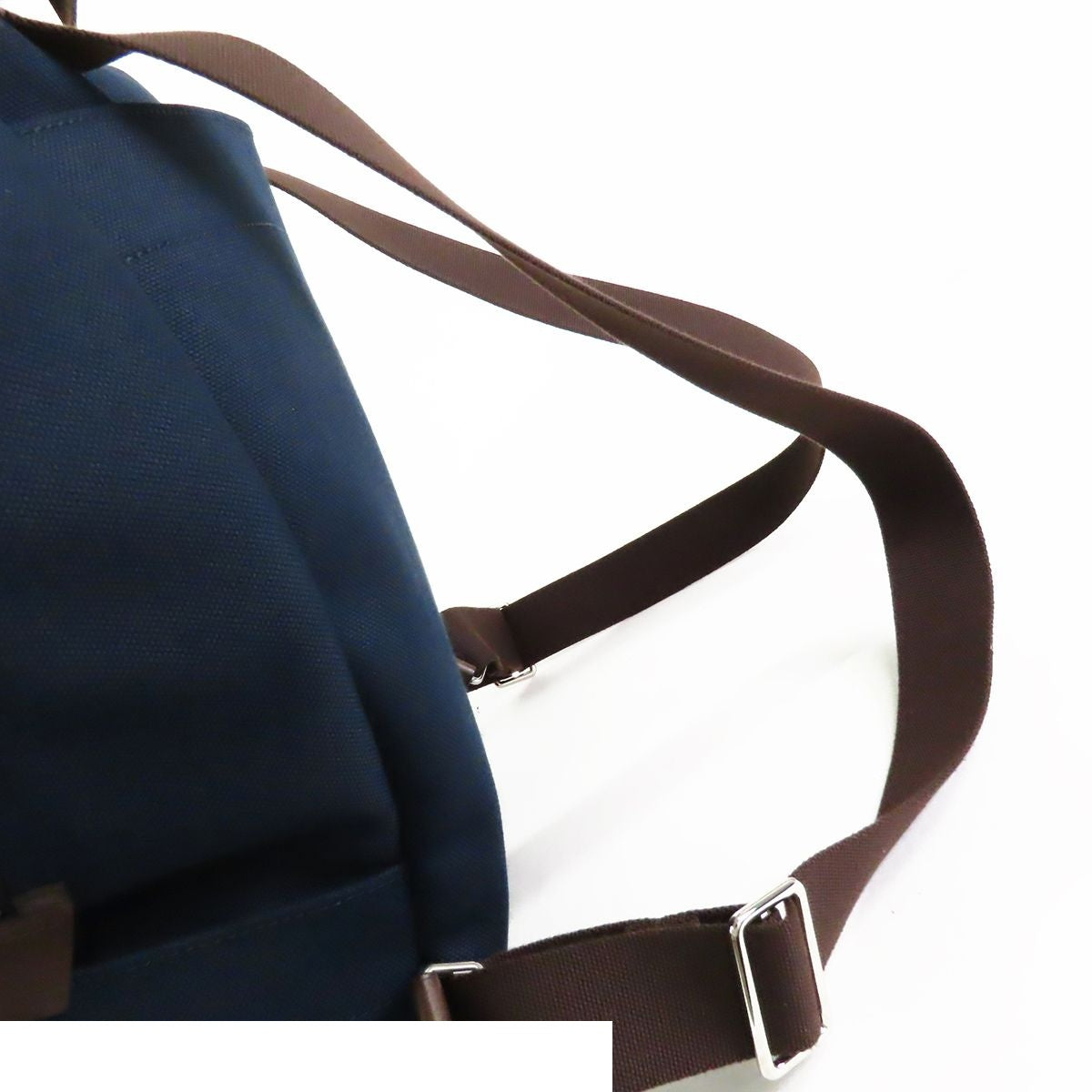 Hermes Sac de Panthere Je Gloom Navy Orange Silver Canvas Backpack — view 6