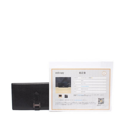 Hermes Trifold Wallet Silver Veau Epsom Bearn Dupri Black Size Details — view 10
