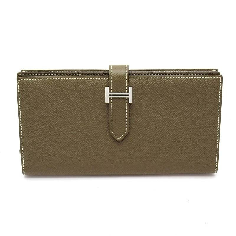 Hermes Bearn Souffle Veau Epsom Etoupe Shoulder Bag