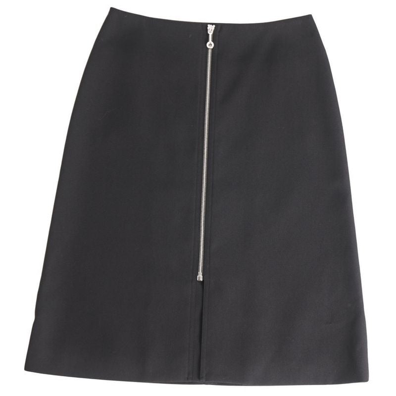 Hermes Skirt 21 AW Zip-Up Wool Bottom