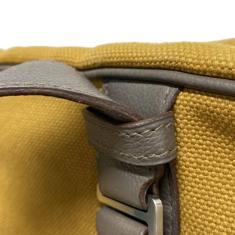 Hermes Boston Bag Arion 50 Light Brown And Dark Gray Silver Hardware Leather