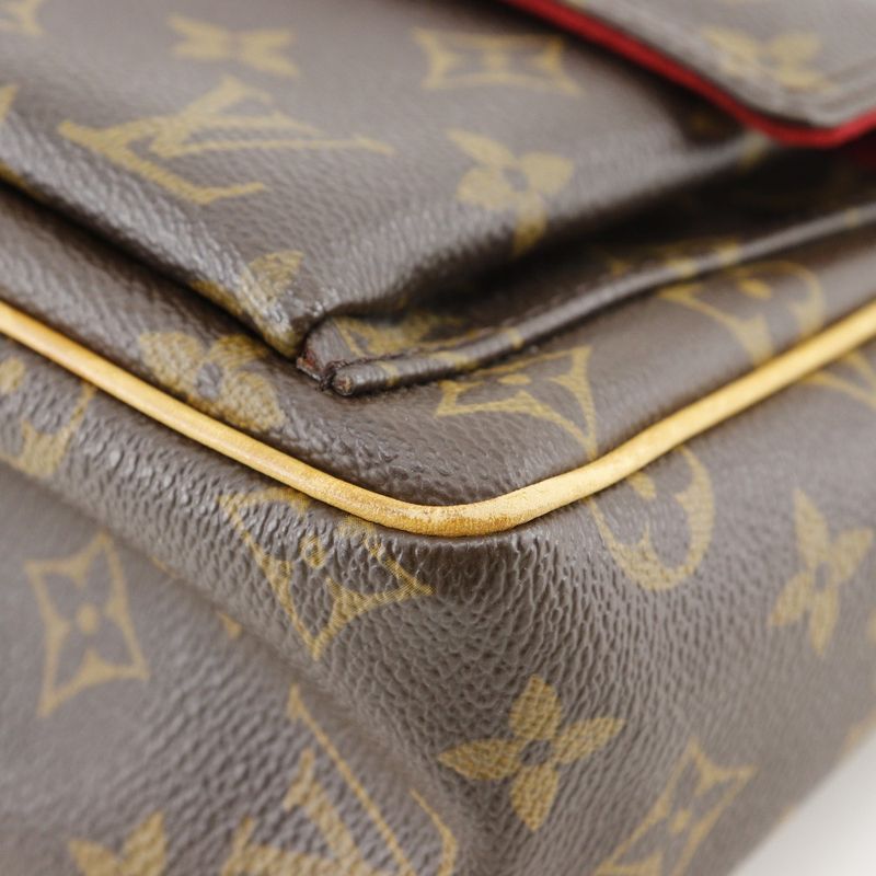Louis Vuitton Vivacite PM M51165 Monogram Canvas Brown Ca0094 Ladies Shoulder