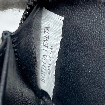 Bottega Veneta Coin Case Black Intrecciato Coin Purse Excellent Condition