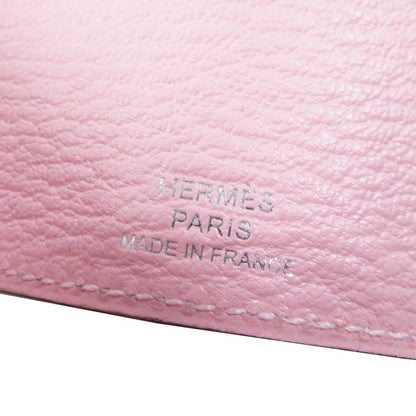 Hermes Bearn Rose Confetti Silver Hardware Chevre Misol 4-ring Key Case With Z