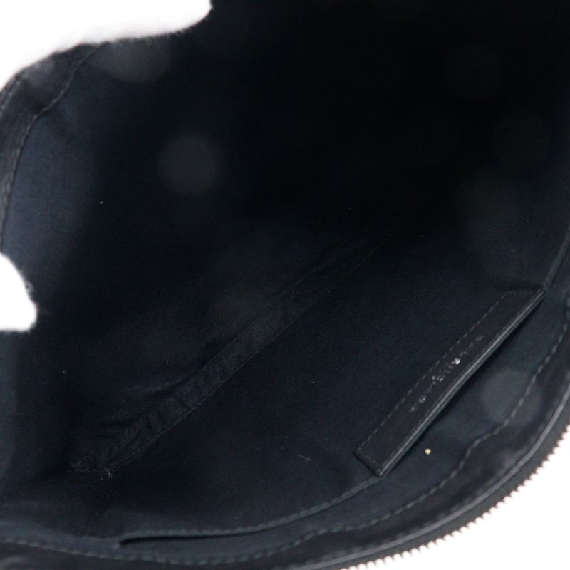 Balenciaga Navy Clip M 373834 Lambskin Black Unisex Clutch Bag