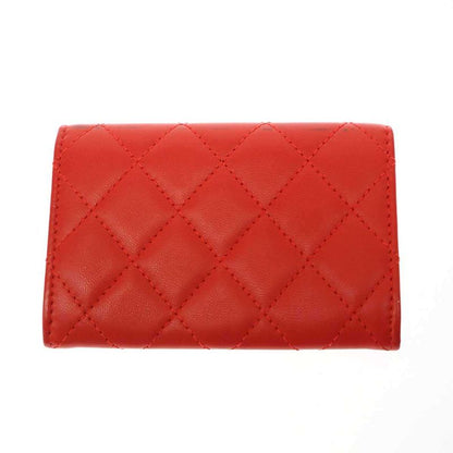 Chanel 2018 Card Case Coco Mark Classic Flap Card Case Red