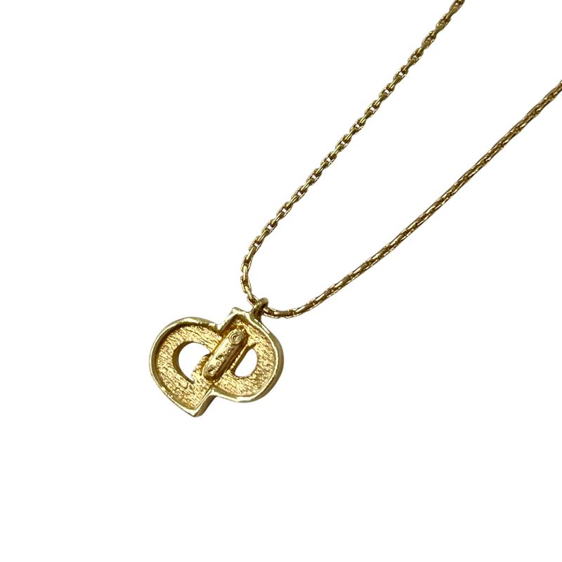 Christian DIOR Bracelet Plated Metal Plated Metal CD Rhinestone Gold