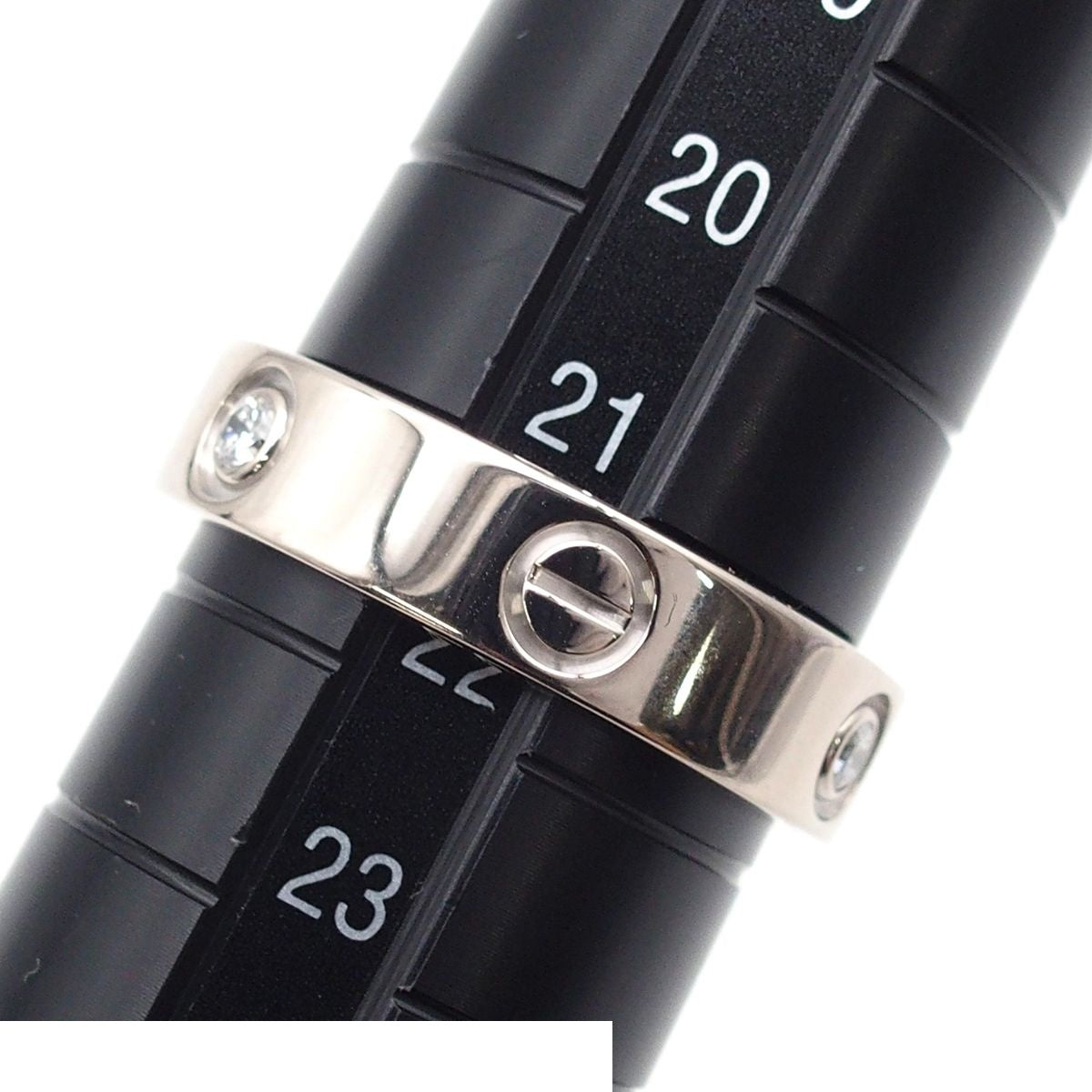 Cartier Love White Gold 18k Diamond Half 62 Ring — view 6