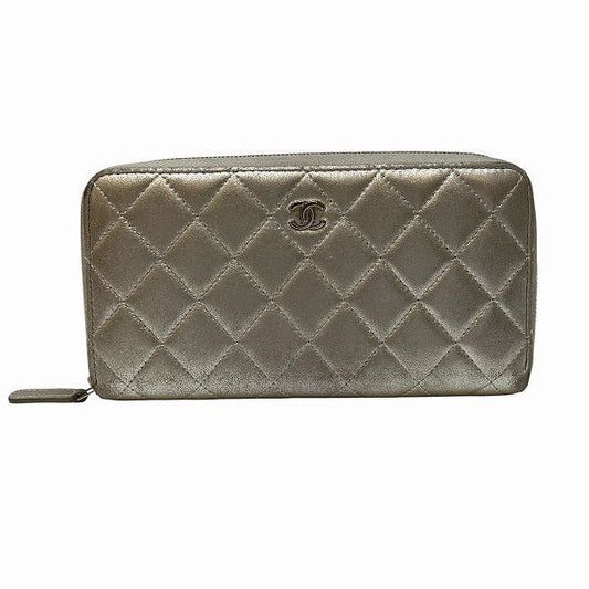 Chanel Matelasse Round Zipper Wallet Long Wallet Women