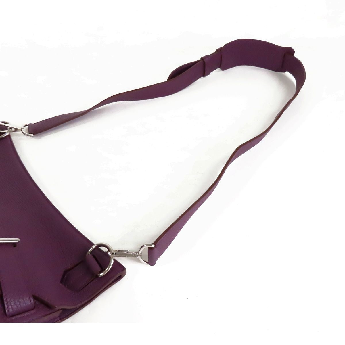 Hermes Jypsiere 37 Ultra Violet Silver Fjord Shoulder Bag — view 4