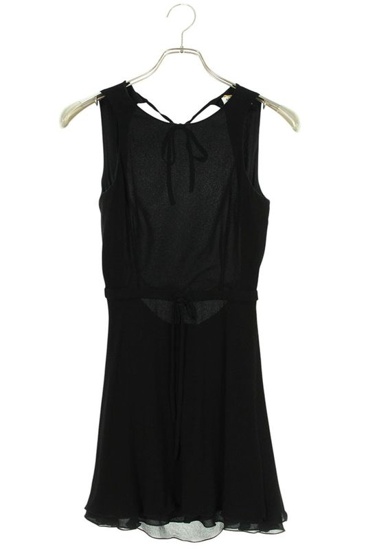 Saint Laurent Paris 23SS 729754 Y103w Back Open Sleeveless Dress Women's F34