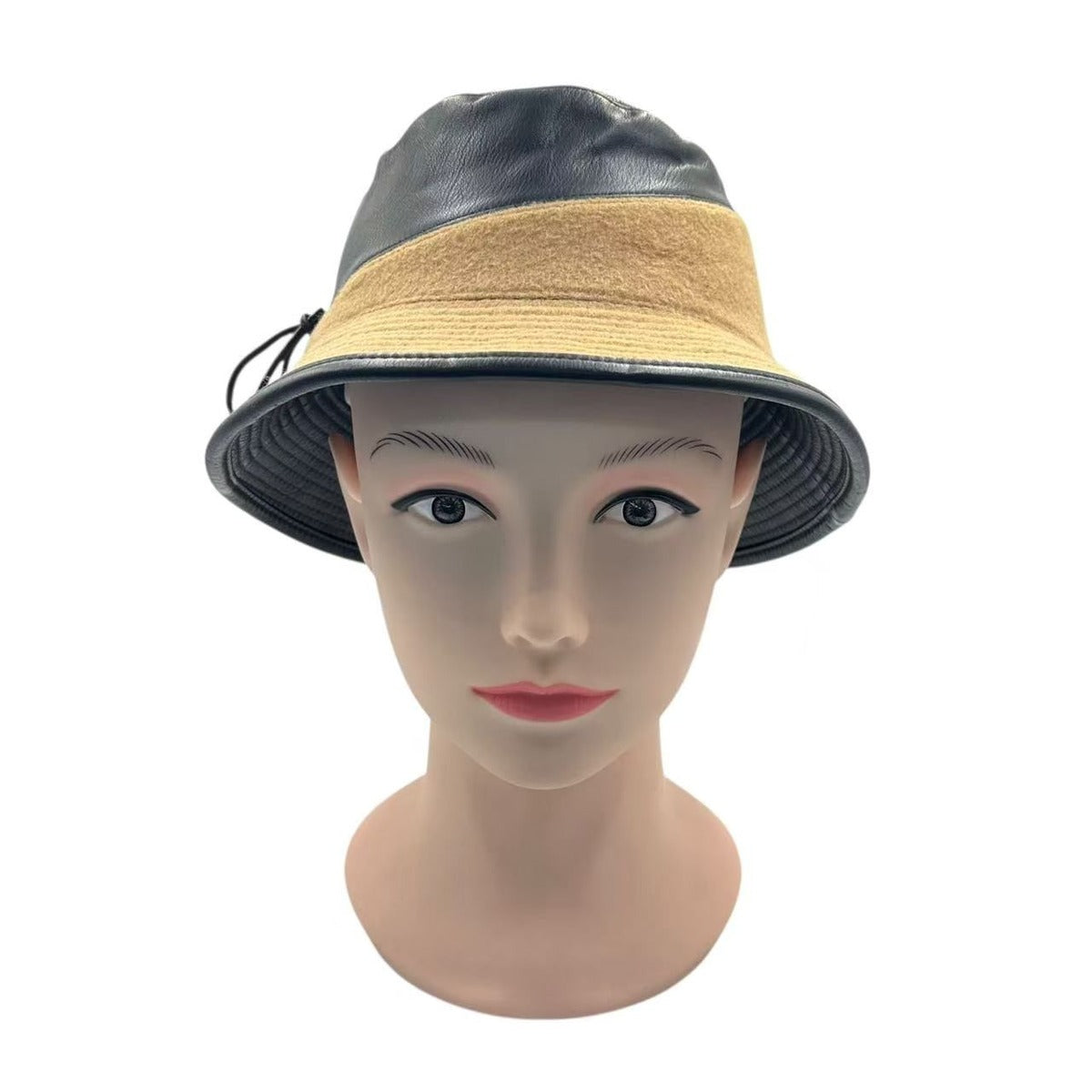 Hermes Bucket Hat Leather Cashmere 58 Black — view 2