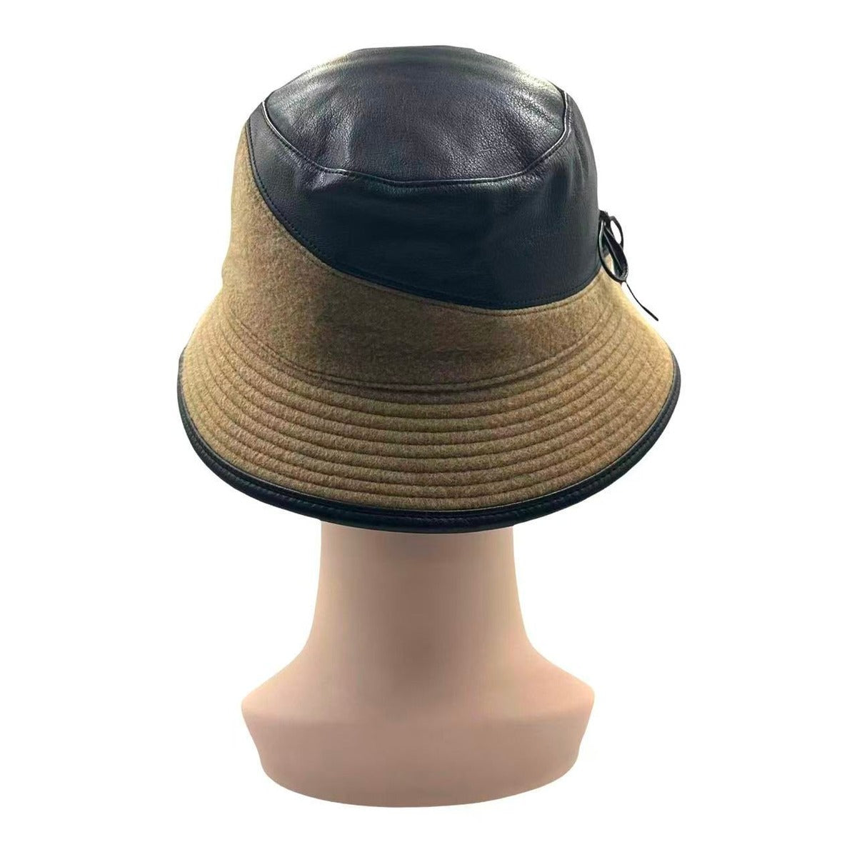 Hermes Bucket Hat Leather Cashmere 58 Black — view 4