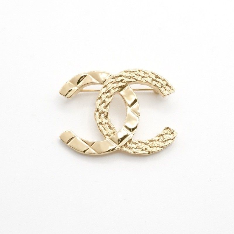 Chanel Brooch Corsage Gold Here Mark