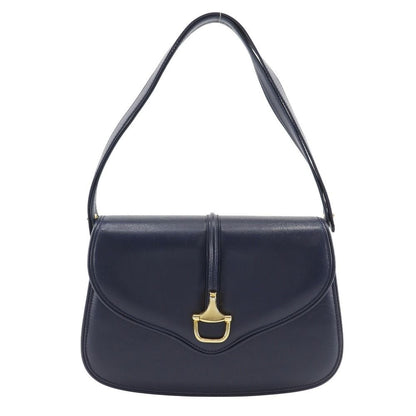 Gucci Vintage Calf Navy Blue Shoulder Bag