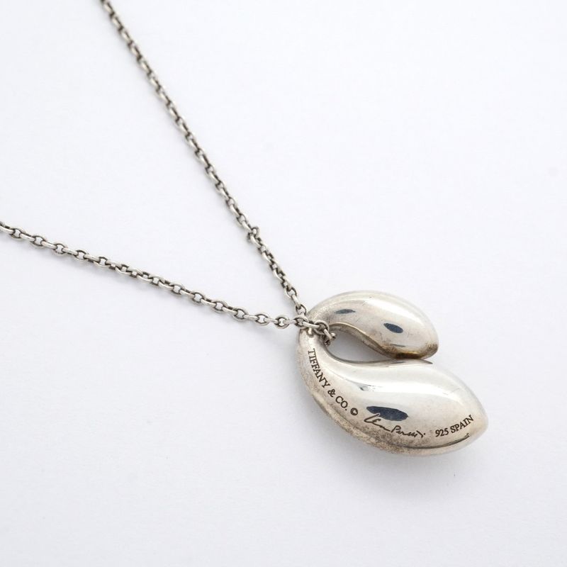Tiffany & Co Necklace Double Teardrop Silver 925 Ladies