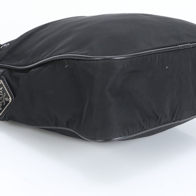 Prada Tessuto Nylon Triangle Logo Leather Shoulder Bag Crossbody Messenger