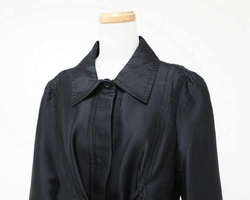 Celine Coat Size 38 All Silk Stencil Collar Coat Long Made In France 20240130