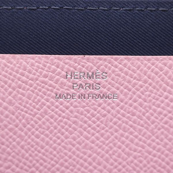 Hermes Long Wallet Nouveau Togo Vosuift Vaux-Epson Mauve Silvestre X Lime X