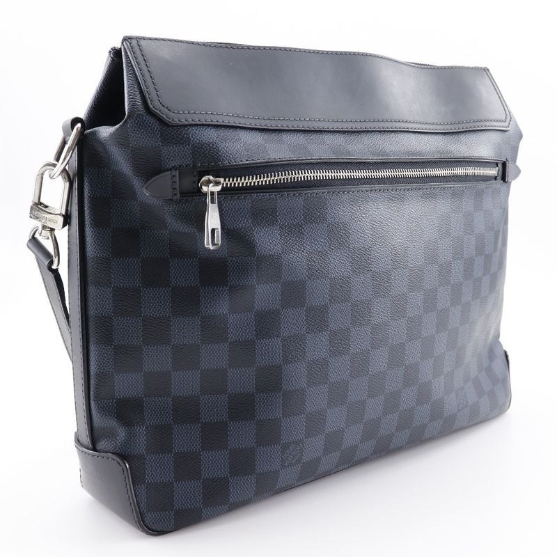 Louis Vuitton Greenwich Messenger N41348 X Damier Cobalt Black/navy Blue Men's