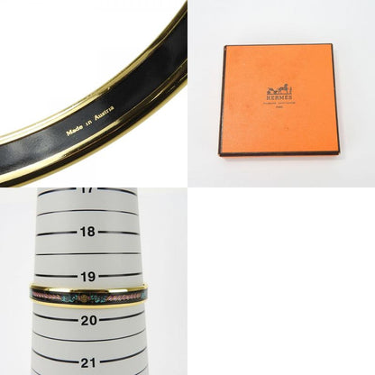 Hermes Bracelet Emile PM Metal Cloisonne Multicolor Black Gold Hardware