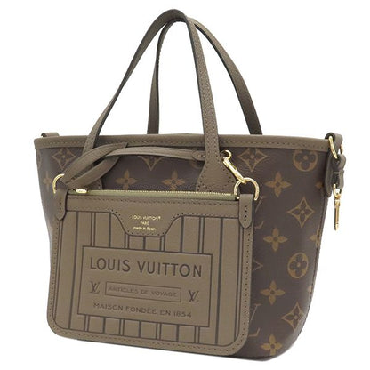 Louis Vuitton 2way Bag Neverfull Inside Out BB Monogram Canvas Grain Leather