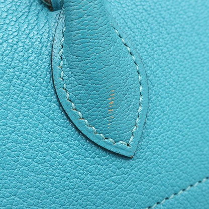 Hermes 2way Bag Bolide 27 Chevre Turquoise Silver Hardware Blue Shoulder H