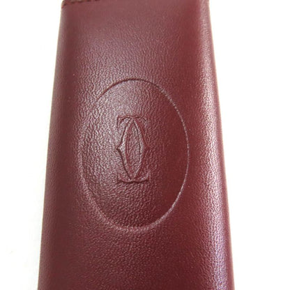 Cartier Must De Cartier 4-ring Leather Key Case Bordeaux With Box Made In Spain