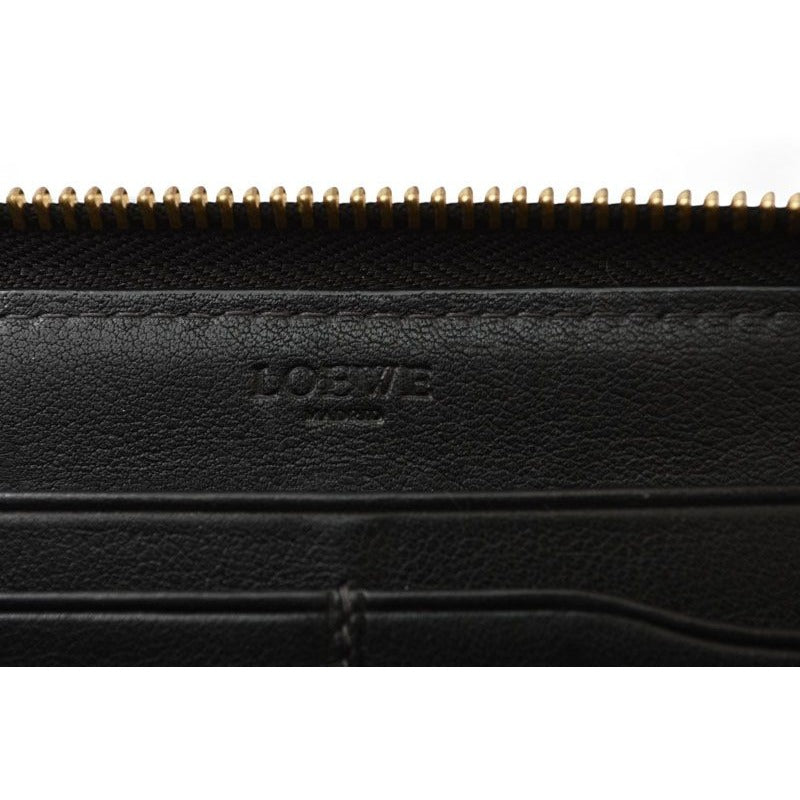 Loewe Wallet Long Zip Around Anagram Gray Black — view 7