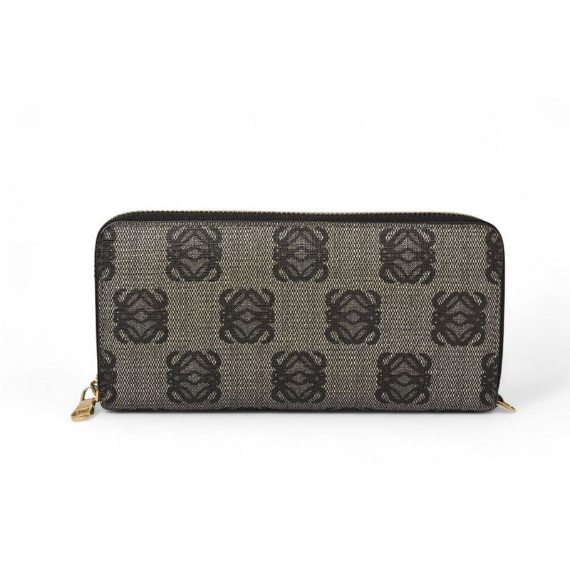 Loewe Wallet Long Zip Around Anagram Gray Black