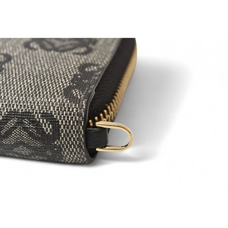 Loewe Wallet Long Zip Around Anagram Gray Black — view 10
