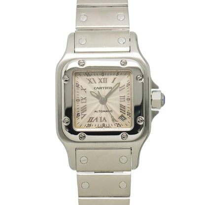 Cartier Santos Galbe SM Watch Date Silver Automatic