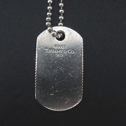 Tiffany & Co Dock Tag Ball Chain Long Necklace 925 SV Silver