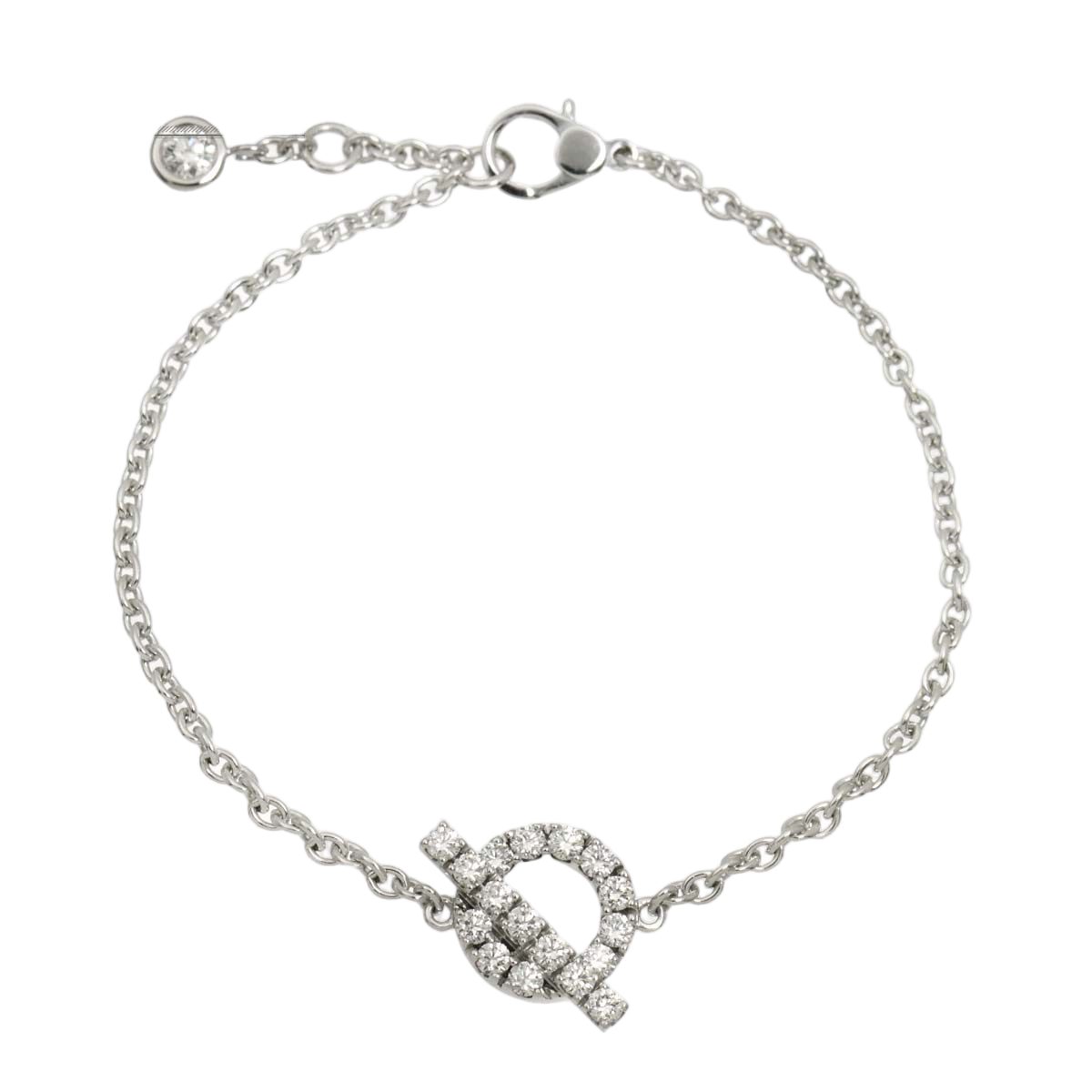 Hermes Finesse Diamond Bracelet 15.5 cm 18k WG White Gold