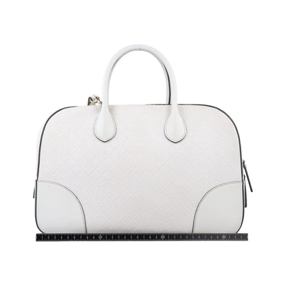 Gucci Bright Diamante White Leather Messenger Bag — view 2