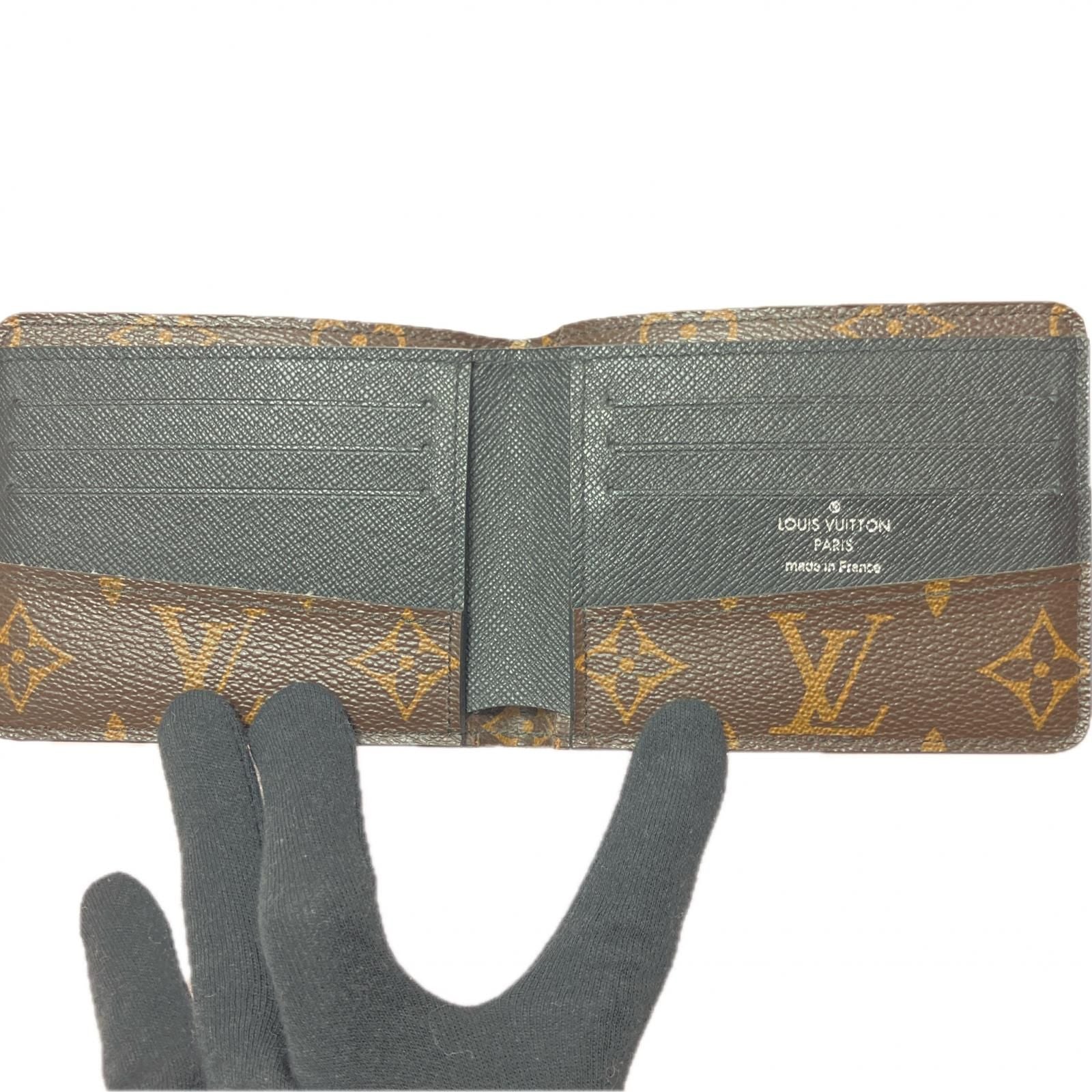 Louis Vuitton Men's Bifold Wallet Monogram Macassar Portefeuille Gaspar