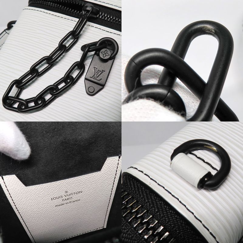 Louis Vuitton Phone Box M68791 Epi Bron White Shoulder Bag Black