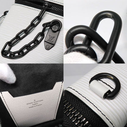 Louis Vuitton Phone Box M68791 Epi Bron White Shoulder Bag Black