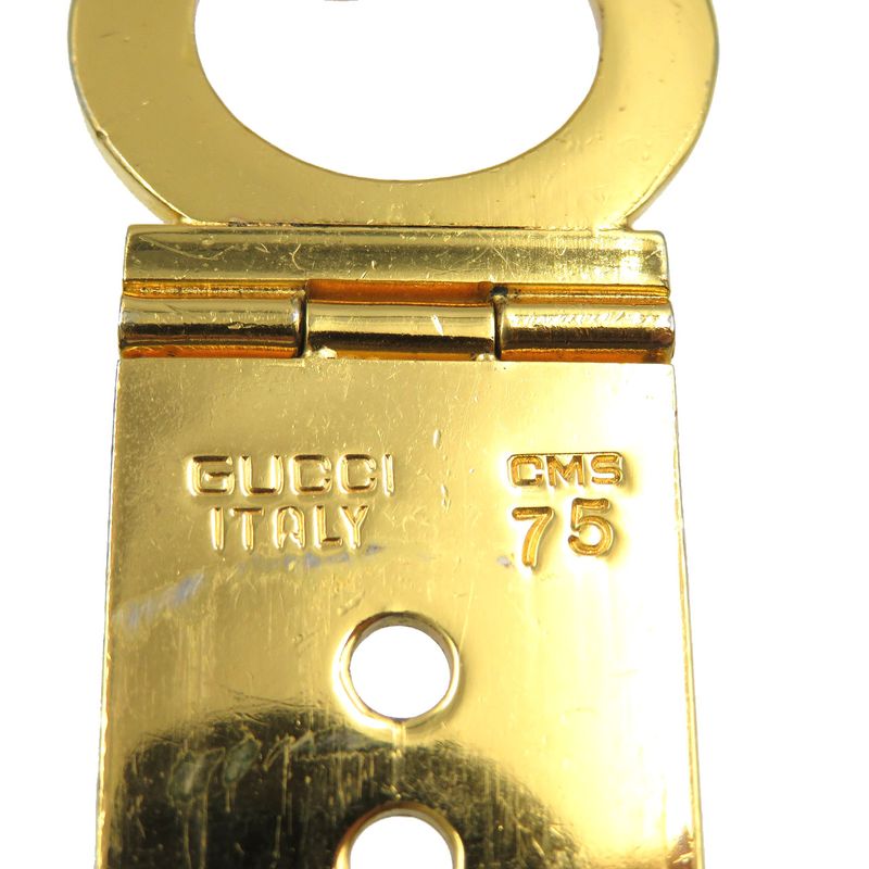 Gucci Belt Metal Gold 0115 Preowned
