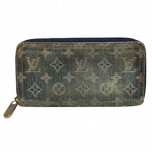 Louis Vuitton Monogram Denim Zippy Wallet M95341 Round Zipper Long Wallet Unisex