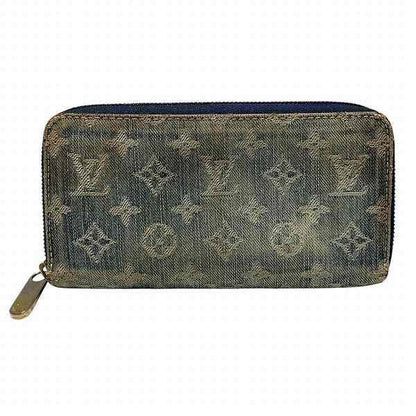 Louis Vuitton Monogram Denim Zippy Wallet M95341 Round Zipper Long Wallet Unisex