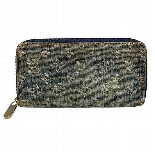 Louis Vuitton Monogram Denim Zippy Wallet M95341 Round Zipper Long Wallet Unisex