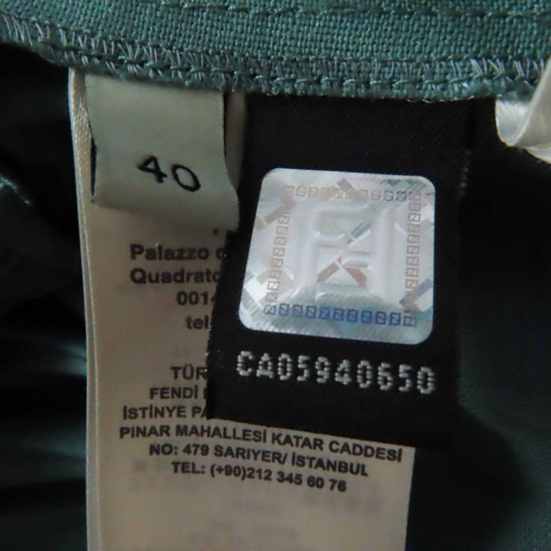 Fendi 2019 Fq7073 Mohair Wool Long Length Pleated Skirt Green 40 Made In Italy