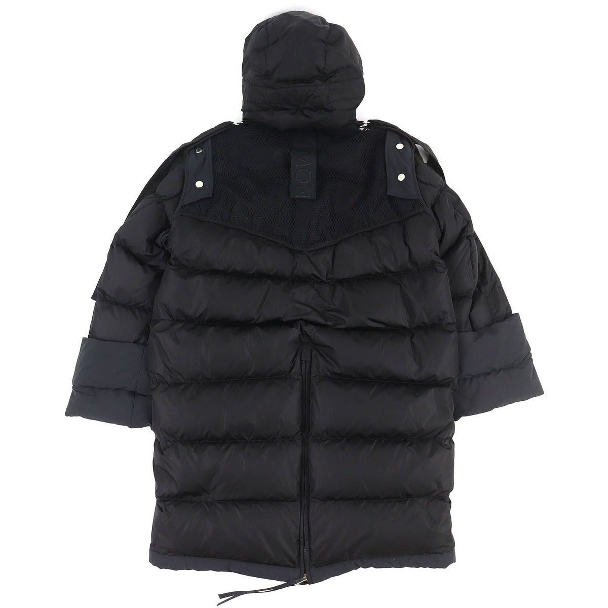 Moncler Genius 2 Narvalong Hooded 2-Way Down Coat Vest Black 0 — view 3