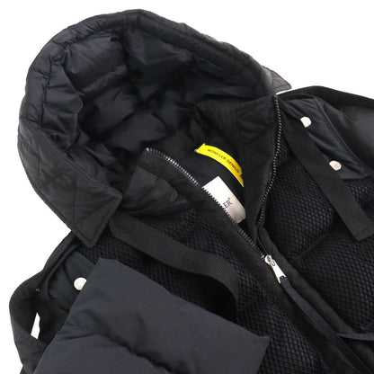 Moncler Genius 2 Narvalong Hooded 2-Way Down Coat Vest Black 0 — view 5
