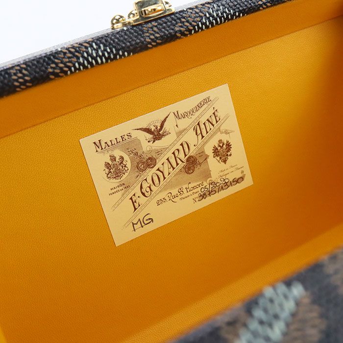 Goyard Minaudiere Trunk Bag Shoulder Bag Goyard Din Canvas Minaudiere Trunk Bag